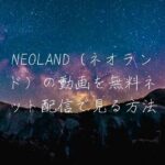 NEOLAND（ネオランド）の動画を無料ネット配信で見る方法
