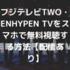 フジテレビTWO・ENHYPEN TVをスマホで無料視聴する方法【配信あり】