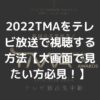 2022TMAをテレビ放送で視聴する方法【大画面で見たい方必見！】